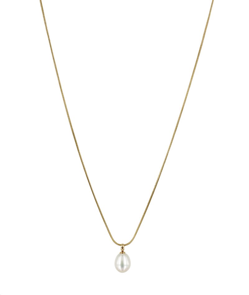 PALMASingleLongNecklaceGold