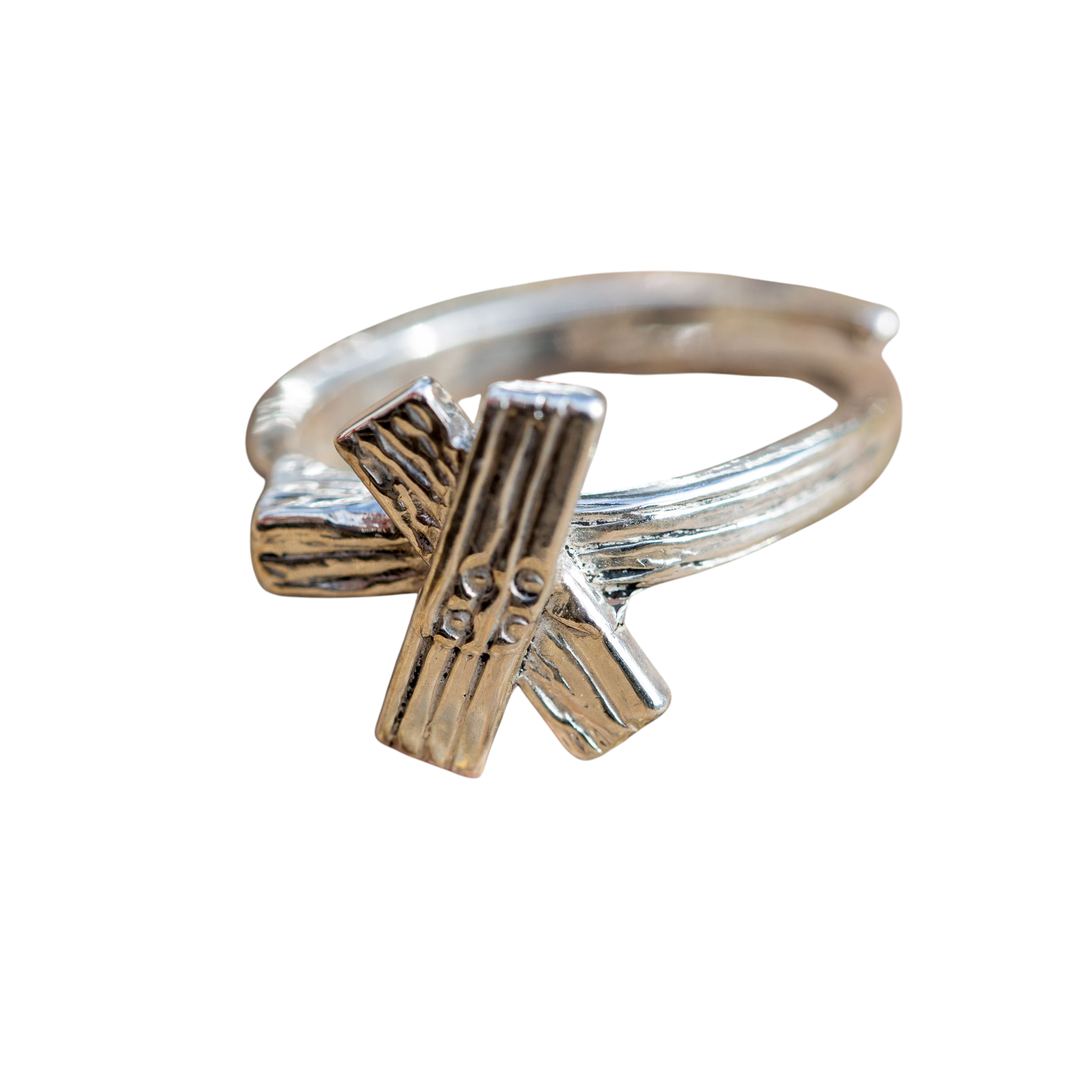 Jokkmokks Tenn Ledkryss Ring Silver