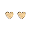 Organic heart earrings gold