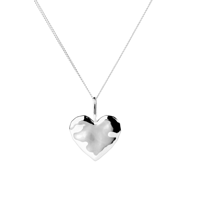 Emma Israelsson Organic Heart Necklace Silver