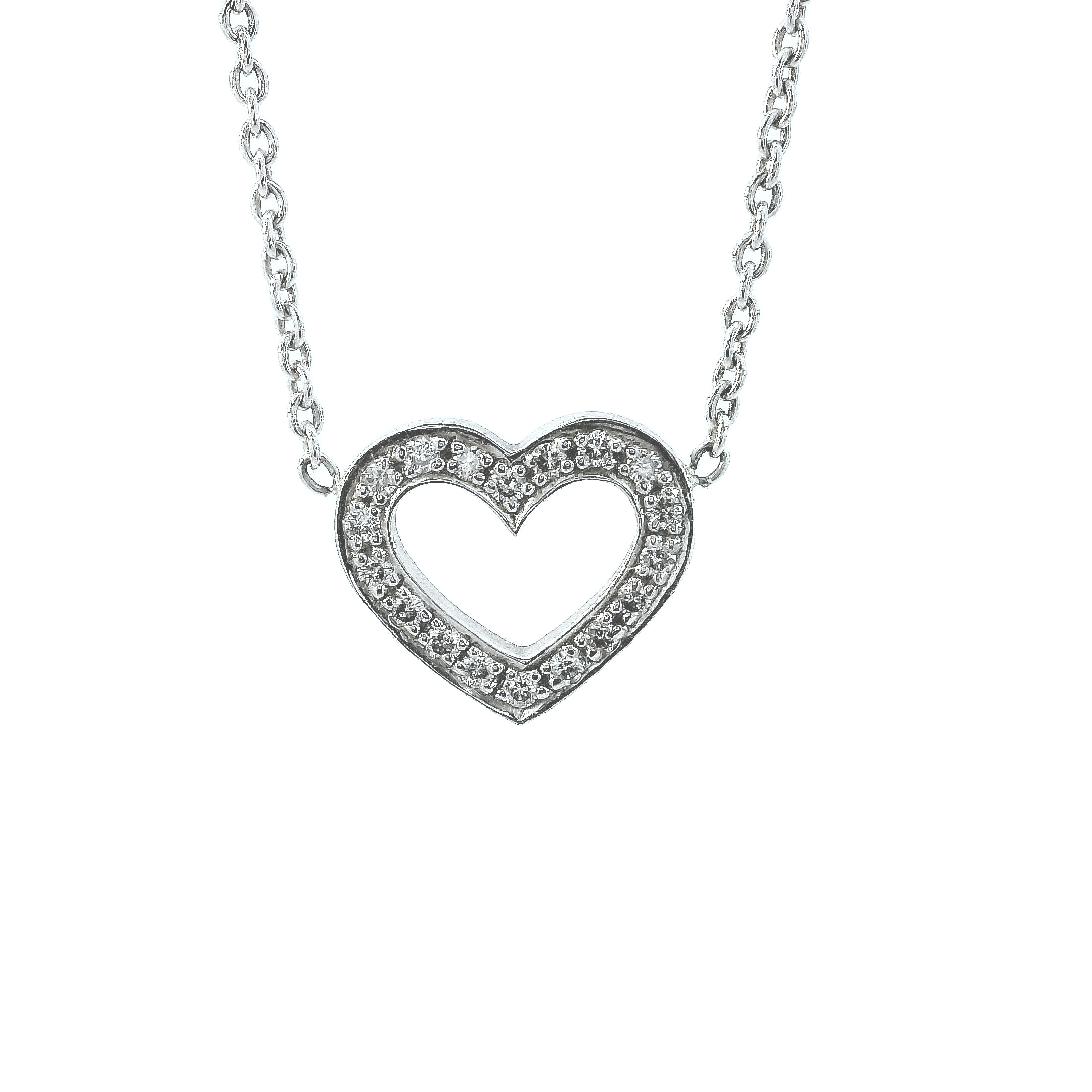 OLE LYNGGAARD COPENHAGEN Halsband "Heart" Vitguld - Bild 2