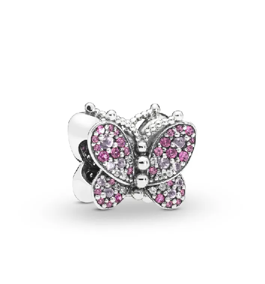 Pandora Charm "Pink Butterfly Pavé"