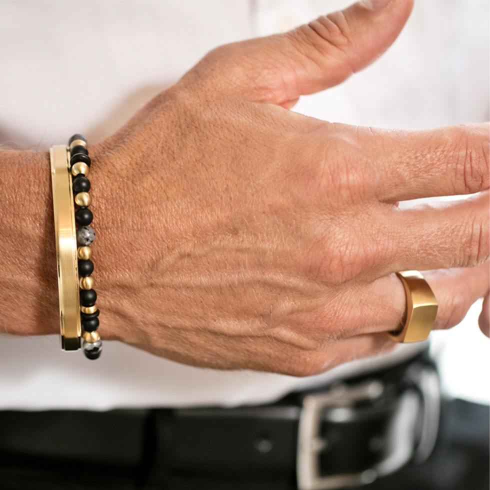 AROCK Armband Eddie Svart/Guld - Bild 2