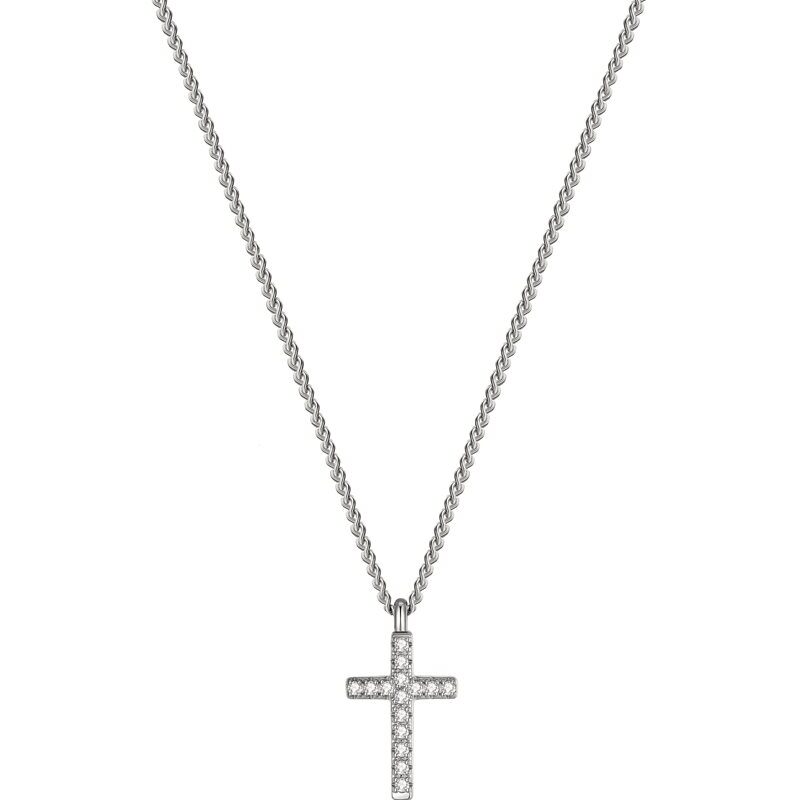 astrid&agnes Halsband Cross Crystal Stål