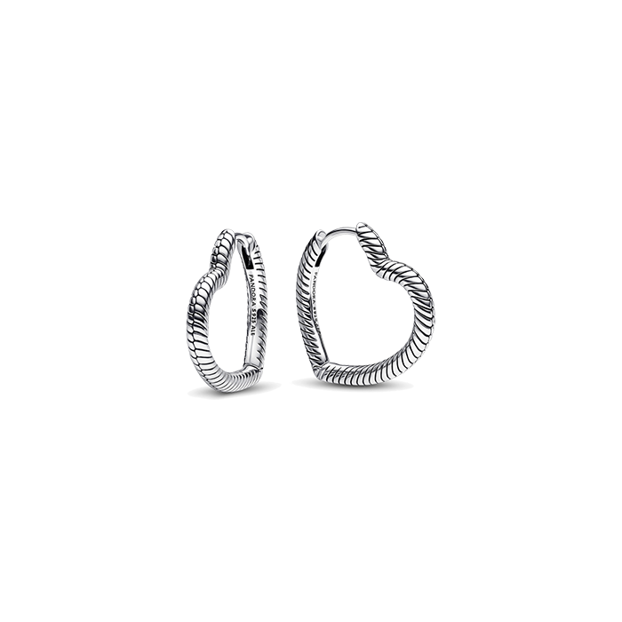 Pandora Örhängen "Heart Charm Hoop"