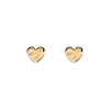 Organic heart mini earrings gold
