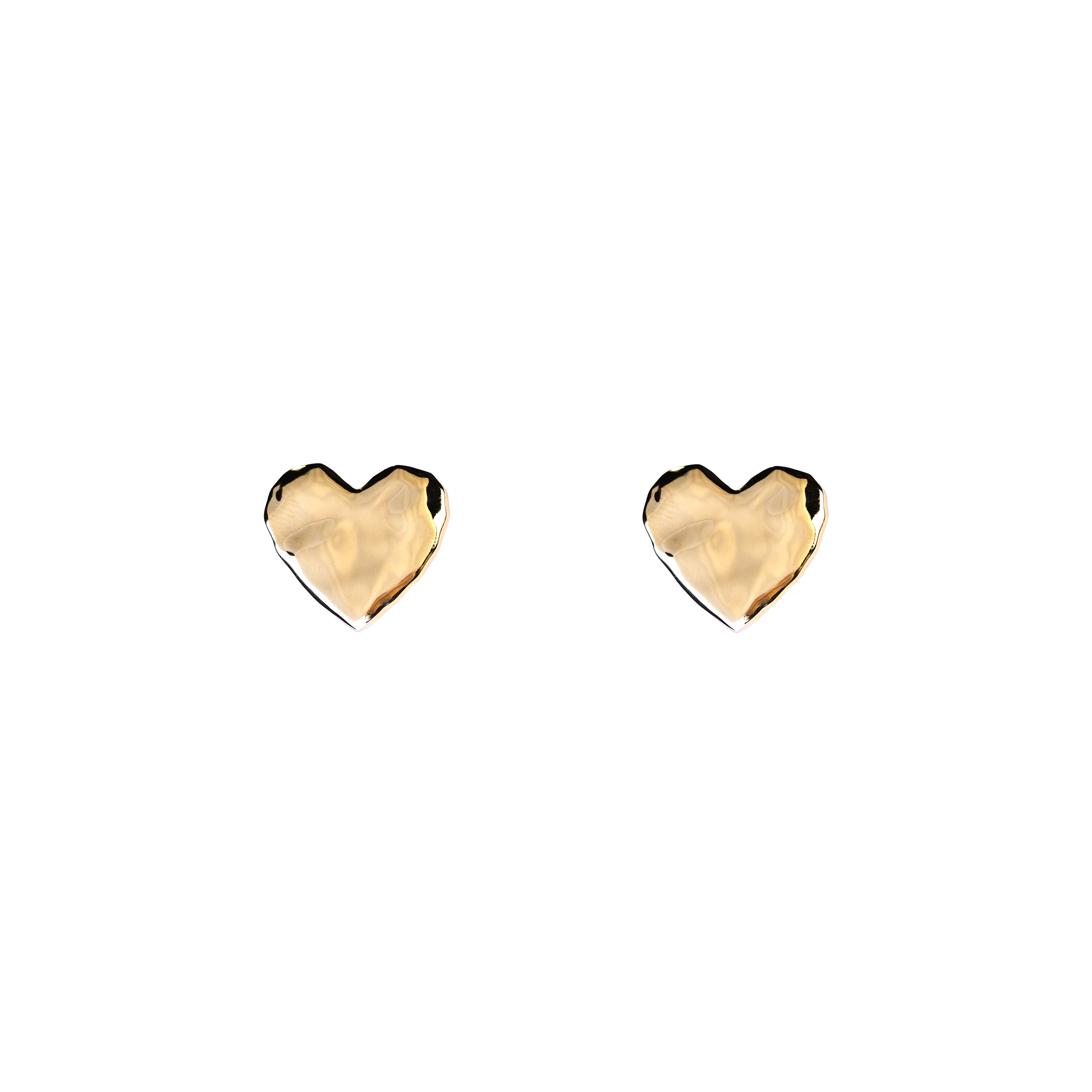 Emma Israelsson Mini Organic Heart Earrings Gold