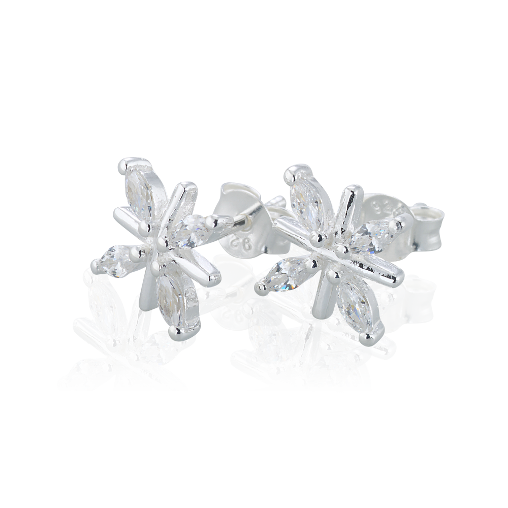 Gynning Jewelry Snowflake Örhängen Silver