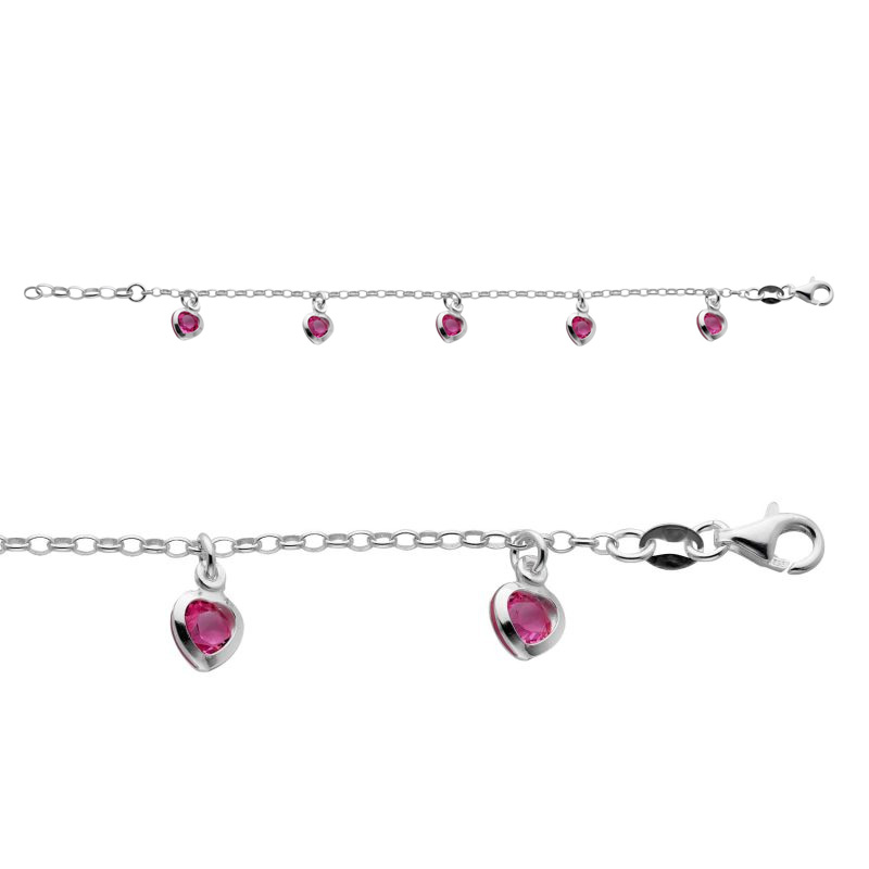 Svedbom & Co Barnarmband Rosa Hjärtan