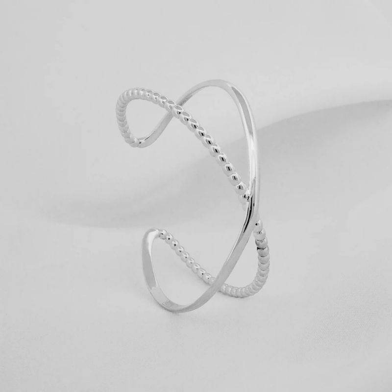 By Sofia Wistam Criss Cross Silverarmband