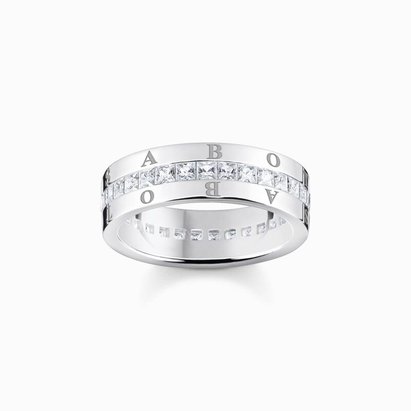 Thomas Sabo Ring Silver Vit Stenrad