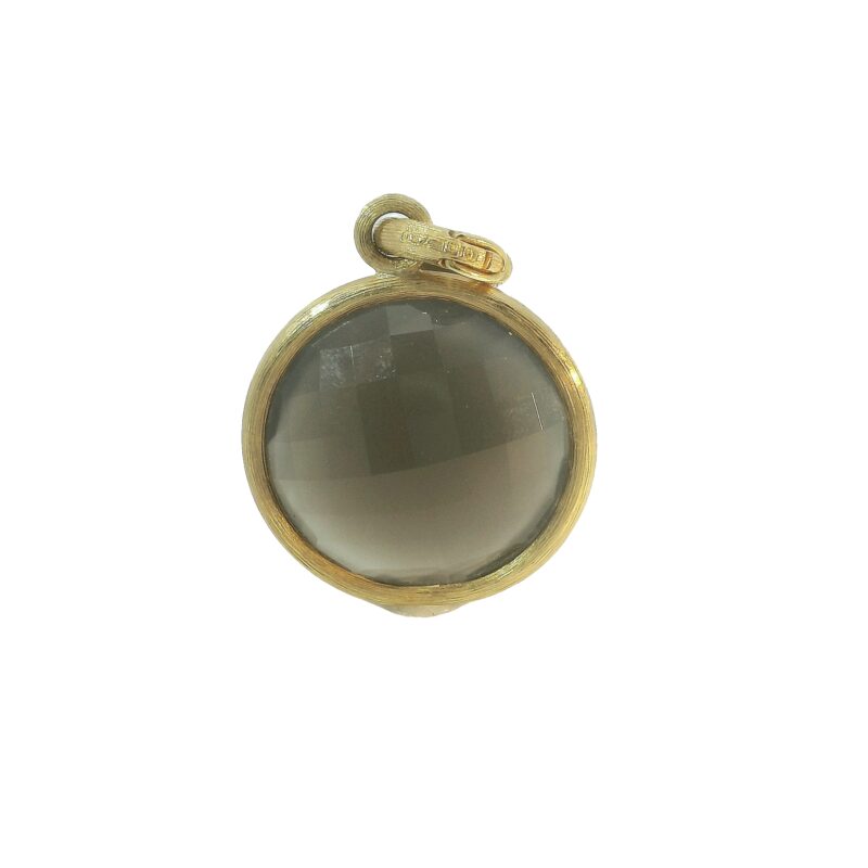 OLE LYNGGAARD COPENHAGEN Charm "Medallion" med grå månsten