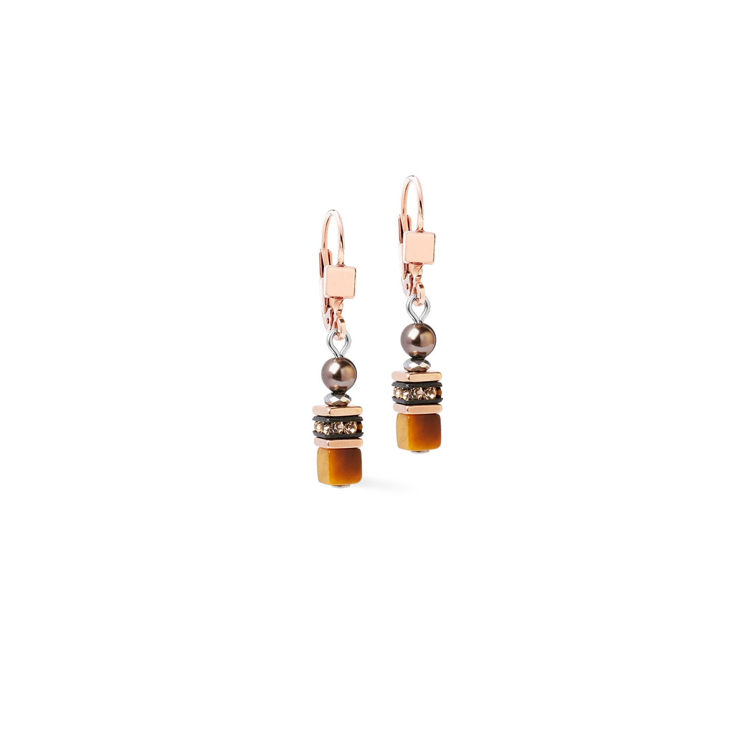 COEUR DE LION Princess Earth Glow Rose Gold-Brown Örhängen
