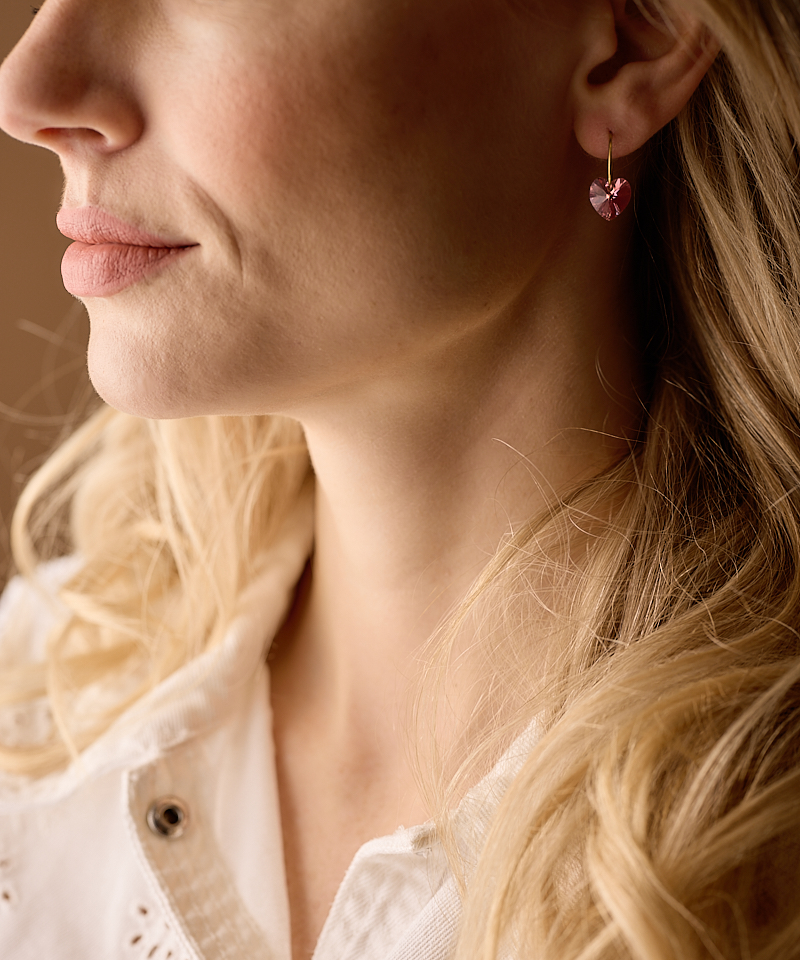 Blomdahl GT Ear Ring 14 mm Heart Rose Örhänge - Bild 2