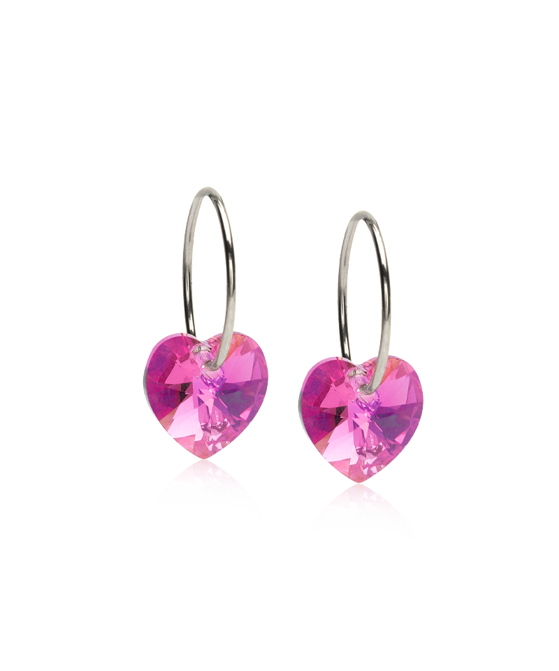 Blomdahl NT Ear Ring 14 mm Heart Rose Örhänge