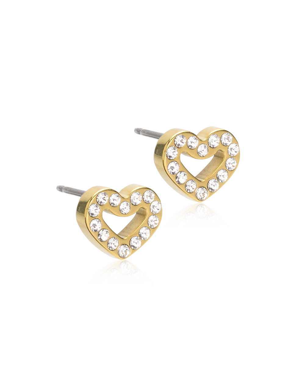 Blomdahl GT Brilliance Heart Hollow Crystal Örhänge
