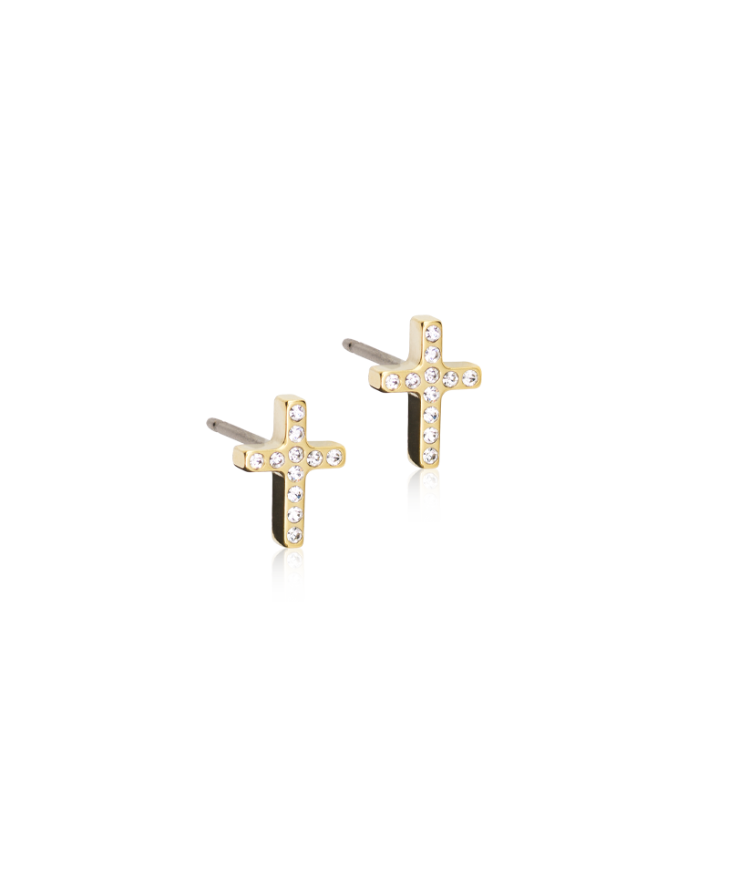 Blomdahl GT Brilliance Cross Crystal Örhänge