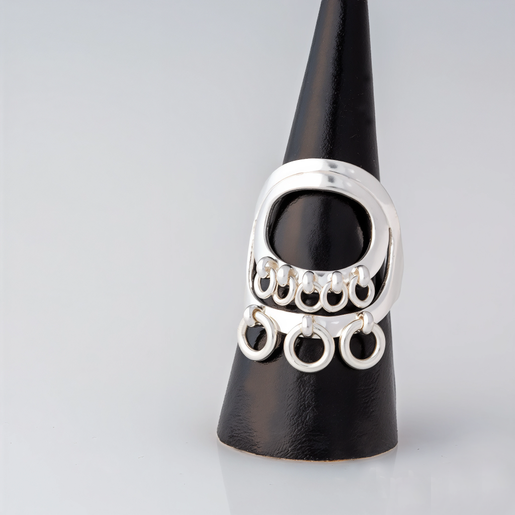 Jokkmokks Tenn Julevädno - Luleälv Ring Silver