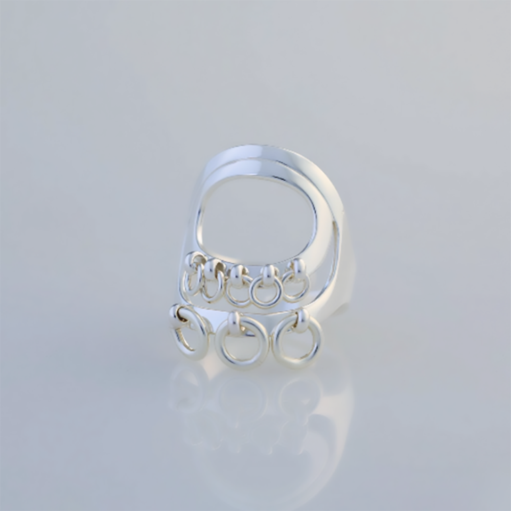 Jokkmokks Tenn Julevädno - Luleälv Ring Silver - Bild 2