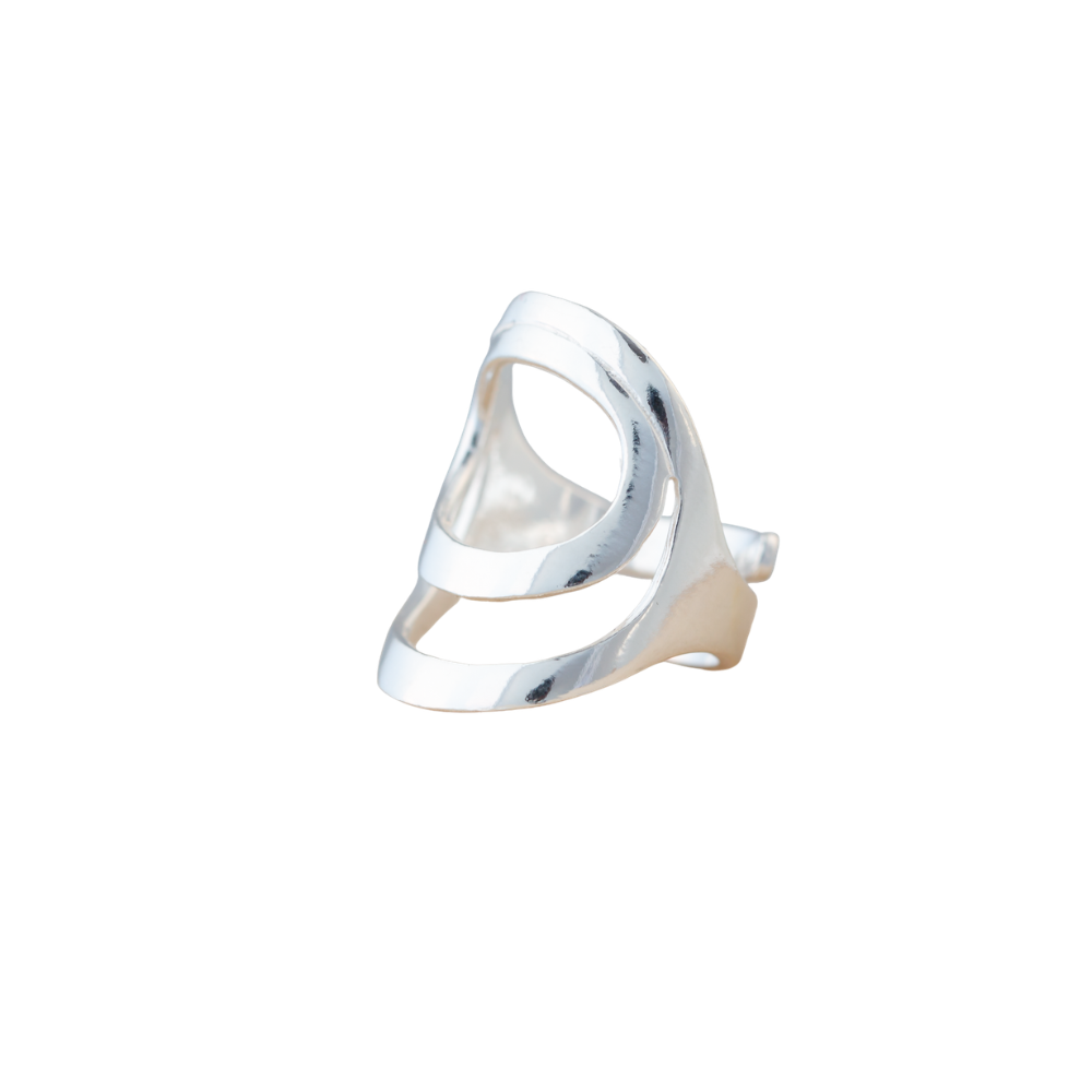 Jokkmokks Tenn Julevädno - Luleälv Ring Slät Silver