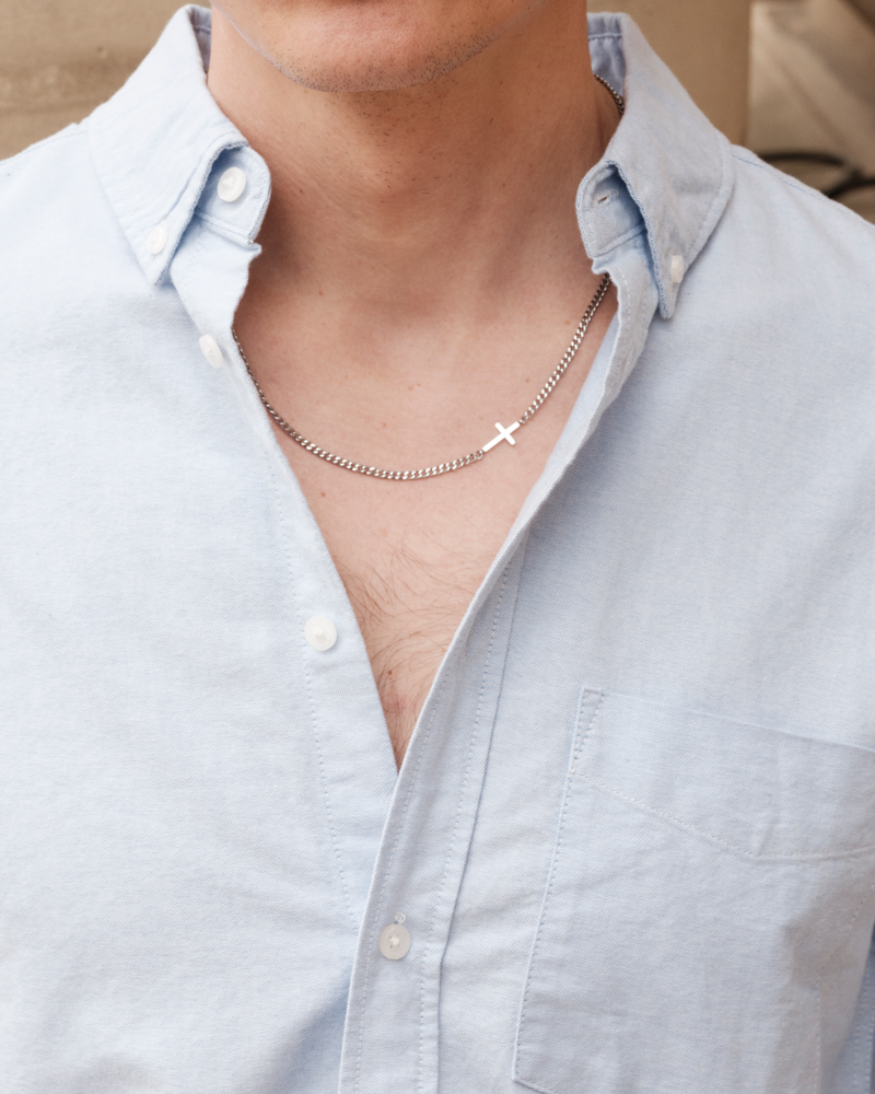 AROCK Halsband Cross Side Guld - Bild 2